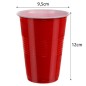 Joc beer pong, set 50 pahare si 3 mingi ping pong, capacitate 450 ml, rosu