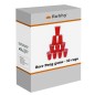 Joc beer pong, set 50 pahare si 3 mingi ping pong, capacitate 450 ml, rosu