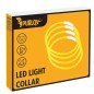 Zgarda caini iluminata LED, intrare USB, 3 moduri iluminare, PVC, 70x1,2 cm, galben
