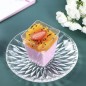 Set 50 cupe pentru desert, 120ml, forma piramida, plastic transparent, 5,8x5,8x7,4 cm