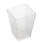 Set 50 cupe pentru desert, 120ml, forma piramida, plastic transparent, 5,8x5,8x7,4 cm