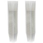 Set 50 cupe pentru desert, 120ml, forma piramida, plastic transparent, 5,8x5,8x7,4 cm
