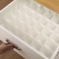 Set separatoare pentru sertare, 4 bucati, 39 separatoare, decupabile, plastic, 46,3x7 cm, alb
