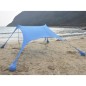 Cort de plaja, 4 buzunare umplere, accesorii montare incluse, lycra, 4,5x4,5x1,6m, albastru
