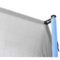 Plasa protectie trambulina, interioara, universala, fermoar si catarame inchidere, 304-312 cm, 6 bare sustinere, gri