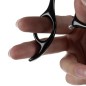 Foarfeca profesionala de tuns, 17,5x5,5cm, protectie silicon, negru