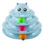 Jucarie interactiva pentru pisici, turn cu bile, 3 niveluri, 3 bile incluse, plastic, 24x24x19 cm, albastru Jucarie interactiva pentru pisici, turn cu bile, 3 niveluri, 3 bile incluse, plastic, 24x24x19 cm, albastru