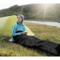 Sac dormit camping 2 in 1, husa inclusa, antialergic, impermeabil, 147x175 - 210cm, poliester, negru/gri