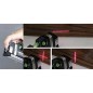 Nivel masurare laser, ruleta incorporata, boloboc, unghi 45 grade, 18x6x3 cm, negru