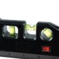 Nivel masurare laser, ruleta incorporata, boloboc, unghi 45 grade, 18x6x3 cm, negru