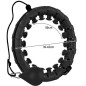 Aparat masaj talie hula hoop, 24 segmente, dimensiune reglabila, talie maxima 90 cm, negru