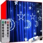 Instalatie luminoasa cu 138 LED-uri, model stele si luna, 8 jocuri de lumini, telecomanda, timer, intrare USB Instalatie luminoasa cu 138 LED-uri, model stele si luna, 8 jocuri de lumini, telecomanda, timer, intrare USB