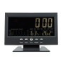 Ceas digital cu termometru si higrometru, control vocal, statie meteo, alarma, snooze, senzor de sunet, ecran LCD Ceas digital cu termometru si higrometru, control vocal, statie meteo, alarma, snooze, senzor de sunet, ecran LCD
