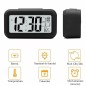 Ceas digital de birou, afisaj LCD, temperatura interior, alarma, data, iluminare de fundal