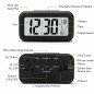 Ceas digital de birou, afisaj LCD, temperatura interior, alarma, data, iluminare de fundal