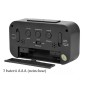 Ceas digital de birou, afisaj LCD, temperatura interior, alarma, data, iluminare de fundal