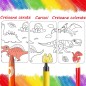 Rola autocolanta cu desene de colorat, model dinozauri, hartie, decupare si lipire, 30x300 cm Rola autocolanta cu desene de colorat, model dinozauri, hartie, decupare si lipire, 30x300 cm