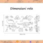 Rola autocolanta cu desene de colorat, model dinozauri, hartie, decupare si lipire, 30x300 cm Rola autocolanta cu desene de colorat, model dinozauri, hartie, decupare si lipire, 30x300 cm