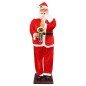 Mos Craciun cu trompeta, inaltime 180 cm, figurina muzica si miscari dans, senzor sunet
