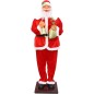 Figurina Mos Craciun 180 cm, cu clopot si saculet, canta si danseaza pe muzica, senzor de sunet