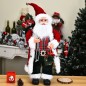 Set 3 figurine decorative Mos Craciun, diverse accesorii, inaltimi diferite Set 3 figurine decorative Mos Craciun, diverse accesorii, inaltimi diferite