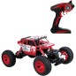 Masina cu telecomanda tip off-road, roti cu suspensii, scara 1:18, 2.4GHz, reincarcabila, rosie