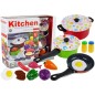 Set 22 accesorii bucatarie copii, alimente, condimente, oale, ustensile, multicolor