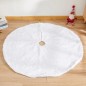 Fusta covor blanita alba pentru brad de Craciun, diametru 120 cm, pufoasa, aspect zapada