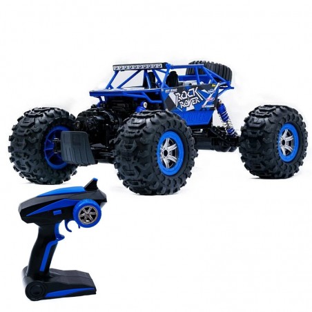 Masina cu telecomanda Rock Rover 4WD, pentru uscat, apa si zapada, scara 1:12, tractiune 4 roti, albastra