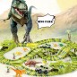 Pista circuit masinute, Dino Park, 8 dinozauri, masinuta electrica Off-road, 240 piese flexibile pentru pista Pista circuit masinute, Dino Park, 8 dinozauri, masinuta electrica Off-road, 240 piese flexibile pentru pista