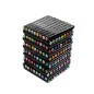 Set 168 markere cu varf dublu, multicolore, geanta de depozitare