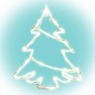 Decor fereastra Bradut 35 LED-uri alb cald, 33x28 cm, 2 ventuze pentru fixare incluse