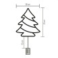 Decor fereastra Bradut 35 LED-uri alb cald, 33x28 cm, 2 ventuze pentru fixare incluse