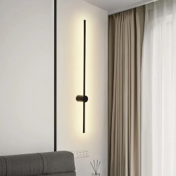 Aplica LED cu design liniar, montare perete, lumina alb neutra, 120 cm, aluminiu si PC