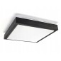 Plafoniera decorativa LED E27, forma patrata, IP44, putere maxima 40W, tavan si perete, negru Plafoniera decorativa LED E27, forma patrata, IP44, putere maxima 40W, tavan si perete, negru