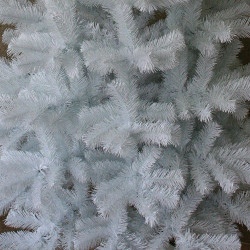 Brad de Craciun artificial White Pin, decor Craciun, 150 cm, crengute albe, suport