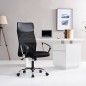 Scaun ergonomic directorial, inaltime reglabila 108-118 cm, spatar inalt, sezut inclinabil, negru
