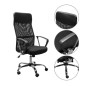Scaun ergonomic directorial, inaltime reglabila 108-118 cm, spatar inalt, sezut inclinabil, negru