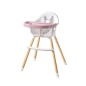 Scaun de masa pentru bebelusi, 3 in 1, suport picioare, tavita si husa detasabile, centura 5 puncte, roz pudra Scaun de masa pentru bebelusi, 3 in 1, suport picioare, tavita si husa detasabile, centura 5 puncte, roz pudra