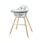 Scaun de masa 3 in 1, tavita dubla, husa detasabila, suport reglabil picioare, piele ecologica, alb si verde menta Scaun de masa 3 in 1, tavita dubla, husa detasabila, suport reglabil picioare, piele ecologica, alb si verde menta