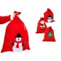 Sac figurina Mos Craciun, snur inchidere, 40x60 cm, rosu Sac figurina Mos Craciun, snur inchidere, 40x60 cm, rosu