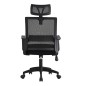 Scaun ergonomic de birou, reglabil si rotativ, tetiera integrata, mesh