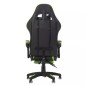 Scaun gaming, ergonomic, suport lombar, suport retractabil picioare, spatar rabatabil, inaltime reglabila, negru verde