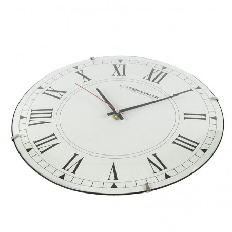 Ceas perete retro fara rama, cifre romane, rotund, 30 cm, Esperanza Roma, RESIGILAT