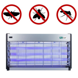 Aparat antiinsecte profesional UV 3x20W, raza 350 mp, antitantari, grilaj metalic, argintiu, ProCart®