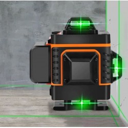 Nivel laser 4D, 16 linii masurare, 360 grade, suport montare perete, reincarcabil, autonivelare, IP54