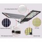 Lampa solara stradala cu panou fotovoltaic, 300W, IP65, suport prindere, telecomanda, aluminiu