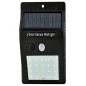Lampa solara de perete, 20 LED-uri, senzor miscare, 1200mAh, 4,7 x 9,5 x 12,5 cm, negru Lampa solara de perete, 20 LED-uri, senzor miscare, 1200mAh, 4,7 x 9,5 x 12,5 cm, negru