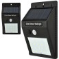 Lampa solara de perete, 20 LED-uri, senzor miscare, 1200mAh, 4,7 x 9,5 x 12,5 cm, negru