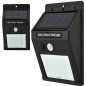 Lampa solara de perete, 20 LED-uri, senzor miscare, 1200mAh, 4,7 x 9,5 x 12,5 cm, negru Lampa solara de perete, 20 LED-uri, senzor miscare, 1200mAh, 4,7 x 9,5 x 12,5 cm, negru
